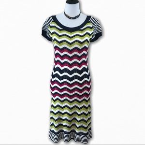 Laundry by Shelli Segal Chevron Crochet Dress S